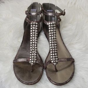 Gladiator studded Metalic Sandals